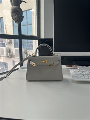 Kelly Mini II Bag Epsom Leather Gold/Silver Hardware In Gris Perle Color HS