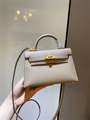 Kelly Mini II Bag Epsom Leather Gold/Silver hardware In Trench Color