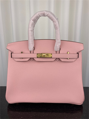 Bir.kin Bag TOGO Leather 25/30/35CM Gold/Silver Hardware In Rose Sakura Color HS