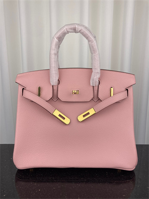 Bir.kin Bag TOGO Leather 25/30/35CM Gold/Silver Hardware In Rose Sakura Color HS