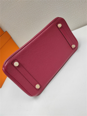 Bir.kin Bag TOGO Leather 25/30/35CM Gold/Silver Hardware In Rubis Color HS
