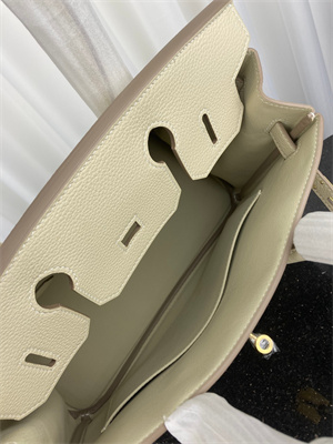 Bir.kin Bag TOGO Leather 25/30/35CM Gold/Silver Hardware In Craie Color HS