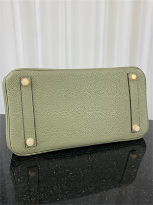 Bir.kin Bag TOGO Leather 25/30/35CM Gold/Silver Hardware In Sauge  Color HS