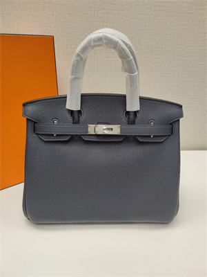 Bir.kin Bag TOGO Leather 25/30/35CM Gold/Silver Hardware In Blue Nuit Color HS