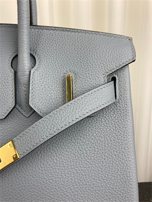 Bir.kin Bag TOGO Leather 25/30/35CM Gold/Silver Hardware In Bleu Lin Color HS