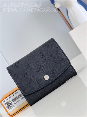 L.V IRIS Compact Wallet Monogram Leather Black M62542