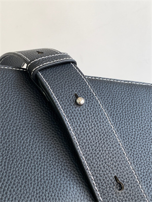 Di.or Small Saddle Messenger Bag With Flap Black Grained Calfskin