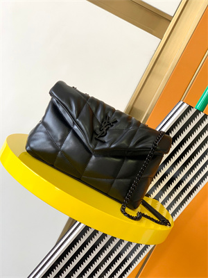 Y.S.L TOY PUFFER In Nappa Lambskin Black Tone Metal Black Color