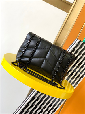 Y.S.L TOY PUFFER In Nappa Lambskin Black Tone Metal Black Color