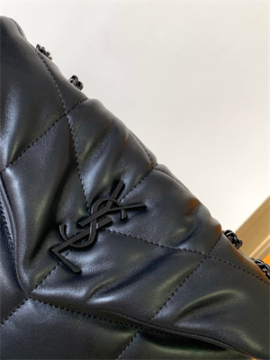 Y.S.L TOY PUFFER In Nappa Lambskin Black Tone Metal Black Color