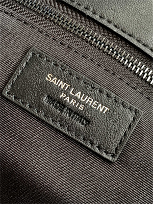 Y.S.L PUFFER MEDIUM In Nappa Lambskin Black Tone Metal Black Color