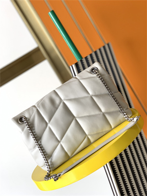 Y.S.L PUFFER SMALL  In Nappa Lambskin Silver Tone Metal White Color