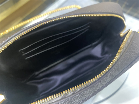 Y.S.L MINI LOU In Blue Quilted Grain De Poudre Embossed Leather  Gold Tone Metal