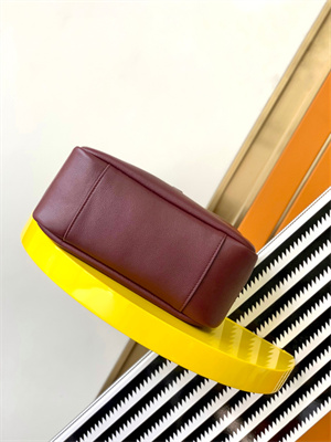 Y.S.L LE 5 A 7 Supple SMALL HOBO BAG In Burgundy Leather