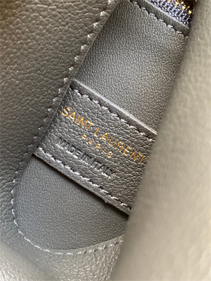 Y.S.L LE 5 A 7 Supple SMALL HOBO BAG In Dk Grey Leather