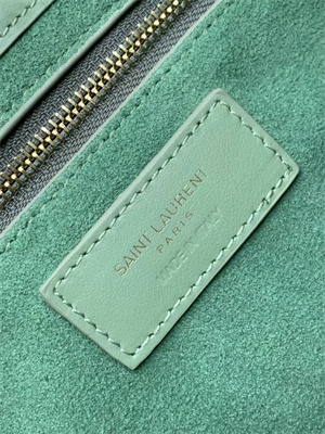 Y.S.L LE 5 A 7 HOBO BAG In Avocado Green Smooth Leather