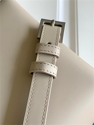 Y.S.L LE 37 SMALL In Lt Beige Shinny Leather Bucket Bag