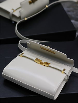 Y.S.L MANHATTAN MINI Crossbody Bag In BOX Saint Laurent White Color