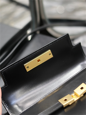 Y.S.L MANHATTAN MINI Crossbody Bag In BOX Saint Laurent Black Color