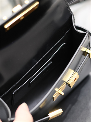 Y.S.L MANHATTAN MINI Crossbody Bag In BOX Saint Laurent Black Color