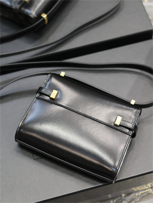 Y.S.L MANHATTAN MINI Crossbody Bag In BOX Saint Laurent Black Color