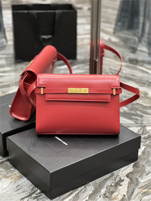Y.S.L MANHATTAN Shoulder Bag In BOX Saint Laurent Red Color