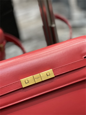 Y.S.L MANHATTAN Shoulder Bag In BOX Saint Laurent Red Color