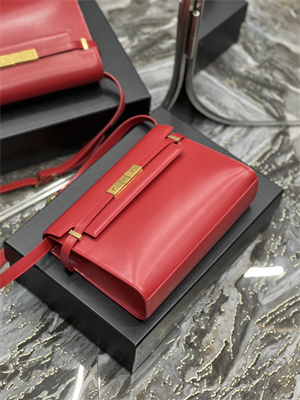 Y.S.L MANHATTAN Shoulder Bag In BOX Saint Laurent Red Color