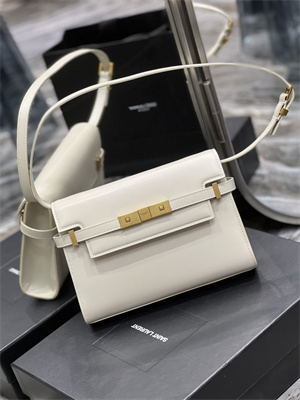 Y.S.L MANHATTAN SMALL Shoulder Bag In BOX Saint Laurent White Color