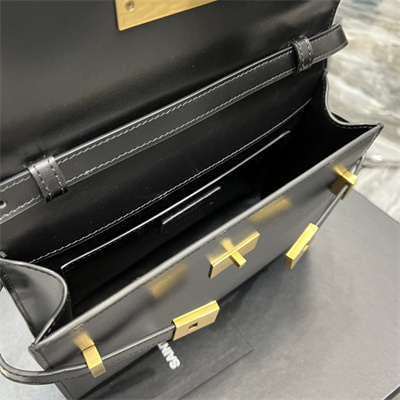 Y.S.L MANHATTAN SMALL Shoulder Bag In BOX Saint Laurent Black Color