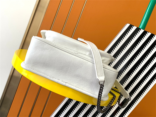 Y.S.L NIKI BABY In Vintage Leather White Color