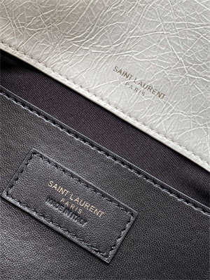 Y.S.L NIKI BABY In Vintage Leather White Color