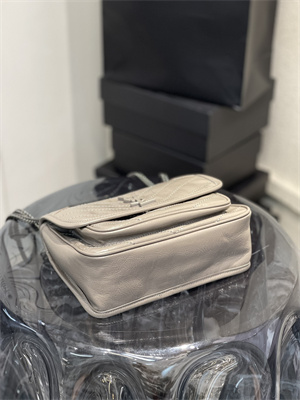 Y.S.L NIKI BABY In Vintage Leather Grey Color