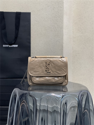 Y.S.L NIKI BABY In Vintage Leather Beige Color