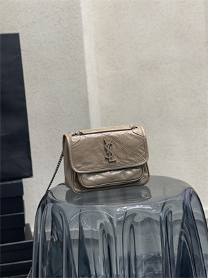 Y.S.L NIKI BABY In Vintage Leather Beige Color