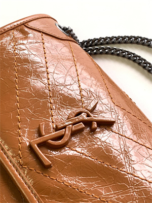 Y.S.L NIKI BABY In Vintage Leather Brown Color