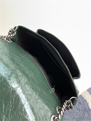 Y.S.L NIKI MEDIUM In Vintage Leather Dk Green Color