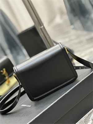 Y.S.L SOLFERINO SMALL SATCHEL IN BOX SAINT LAUREN Gold Tone Metal Black/Pale Yellow Color