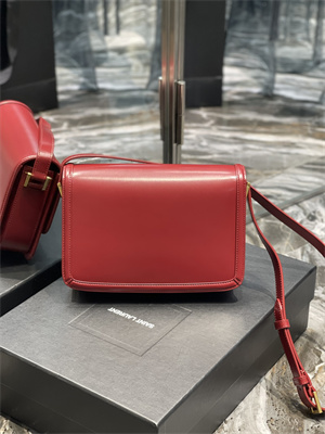 Y.S.L SOLFERINO MEDIUM SATCHEL IN BOX SAINT LAUREN Gold Tone Metal Burgundy Color