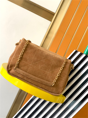 Y.S.L JAMIE 4.3 SMALL BAG IN SUEDE Brown Color Gold Tone Metal