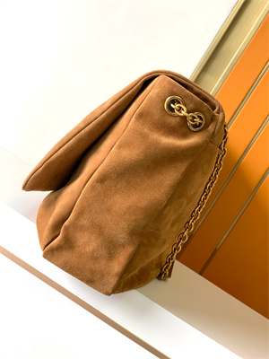 Y.S.L Large JAMIE 4.3 BAG IN SUEDE Brown Color Gold Tone Metal