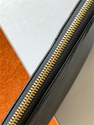 Y.S.L CASSANDRA MATELASS?? TABLET POUCH IN QUILTED LEATHER Black Color Gold Tone Metal