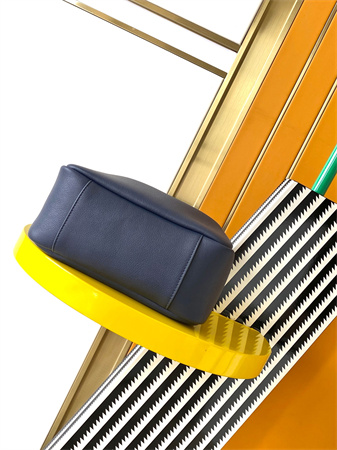 Y.S.L LE 5 A 7 Supple SMALL HOBO BAG In Navy Leather