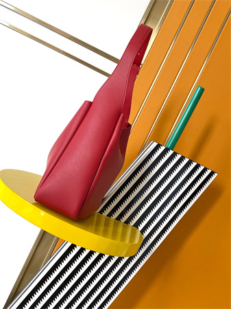 Y.S.L LE 5 A 7 Supple SMALL HOBO BAG In Red Leather