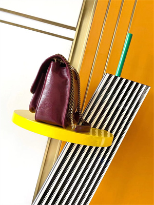 Y.S.L NIKI MEDIUM In Vintage Leather Burgundy Color