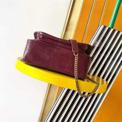 Y.S.L NIKI BABY In Vintage Leather Burgundy Color