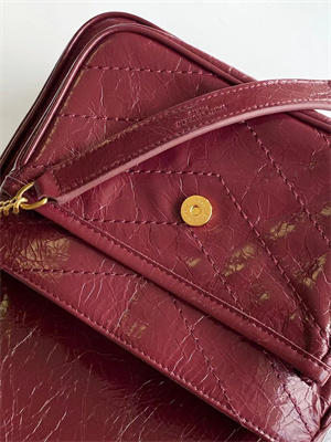 Y.S.L NIKI BABY In Vintage Leather Burgundy Color