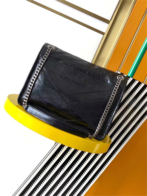 Y.S.L NIKI MEDIUM In Vintage Leather Black Color