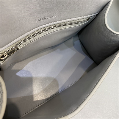 Women’s Hourglass Small Handbag Crocodile Embossed In Grey