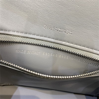 Women’s Hourglass Small Handbag Crocodile Embossed In Grey